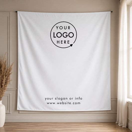 Zakelijk Logo | Professionele Witte Foto-achtergro Wandkleed