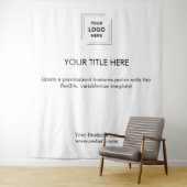 Zakelijk Logo | Professionele Witte Foto Wandkleed (In situ)