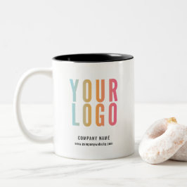 Zakelijk logo promotie materiaal tweekleurige koffiemok