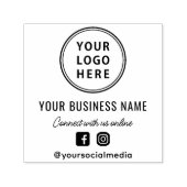 Zakelijk logo promotie sociale media  zelfinktende stempel (Design)