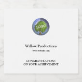 Zakelijk Logo Promotiebedrijf Sparkling Wijnetiket (Enkel label)