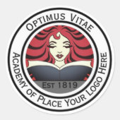 Zakelijk Logo-promotielabel Ronde Sticker (Voorkant)