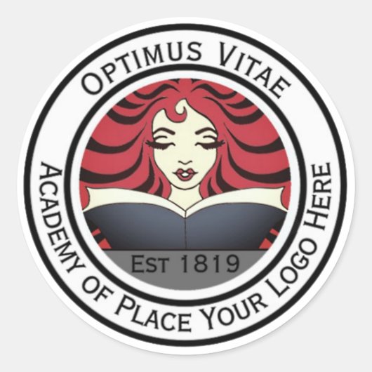 Zakelijk Logo-promotielabel Ronde Sticker (Voorkant)