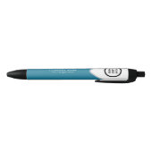 Zakelijk logo promotiepen | Teal Blue Corp Blauwe Inkt Pen (Bodem)