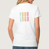 Zakelijk logo promotioneel wit t-shirt (Achterkant)