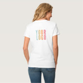 Zakelijk logo promotioneel wit t-shirt (Achterkant volledig)