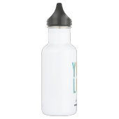 Zakelijk logo promotioneel wit waterfles (Links)