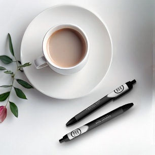 Zakelijk Logo Promotioneel Zwart Bedrijfsmerkident Blauwe Inkt Pen