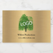 Zakelijk logo promotionele bedrijf goud voedselcontainer etiket (Enkel label)