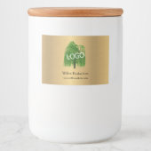 Zakelijk logo promotionele bedrijf goud voedselcontainer etiket (Voorkant)