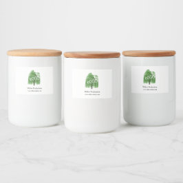 Zakelijk logo promotionele bedrijf voedselcontainer etiket