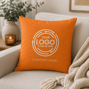 Zakelijk logo promotionele marketing oranje kussen