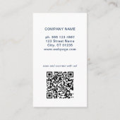 Zakelijk Logo QR Code Aangepaste Foto van Medewerk Visitekaartje (Achterkant)