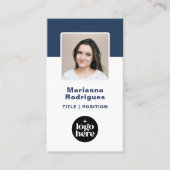 Zakelijk Logo QR Code Aangepaste Foto van Medewerk Visitekaartje (Voorkant)