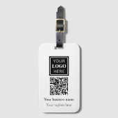 Zakelijk logo QR-code Bagagelabel (Voorkant (verticaal))