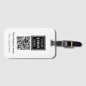 Zakelijk logo QR-code Bagagelabel (Voorkant (horizontaal))