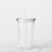 Zakelijk logo & QR-code blauw promotioneel cadeau Acryl Drinkbeker (Links)