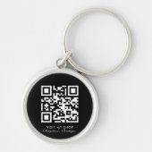 Zakelijk Logo QR Code Boutique voor Sociale Media Sleutelhanger (Voorkant)