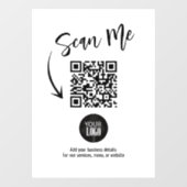 Zakelijk Logo QR Code Eenvoudig  Raamsticker (Vel)