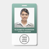 Zakelijk Logo QR Code Groen Personeel Identificati Badge (Voorzijde)
