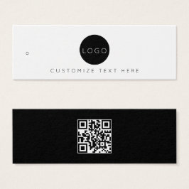 Zakelijk Logo QR Code Label Hang Tag Mini Visitekaartjes