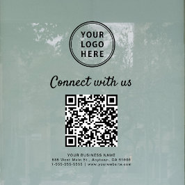 Zakelijk Logo QR Code Maak Contact Met Ons Raamsticker