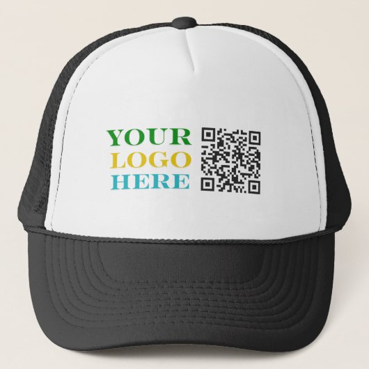 Zakelijk Logo & QR Code Marketing Trucker Pet (Voorkant)