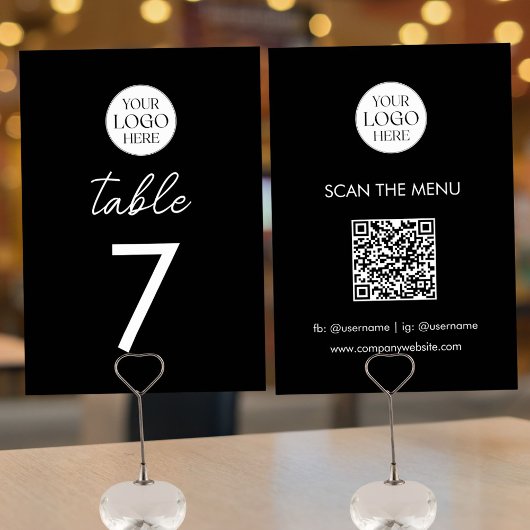 Zakelijk Logo QR Code Menu Modern Minimalistisch Kaart