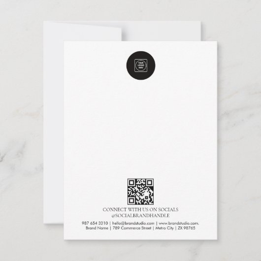 Zakelijk Logo QR Code Merkkaartje Notitiekaartje (Voorkant)