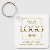 Zakelijk logo & QR-code merkpromotie Sleutelhanger (Voorkant)