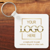 Zakelijk logo & QR-code merkpromotie Sleutelhanger (Voorkant)