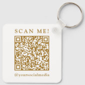 Zakelijk logo & QR-code merkpromotie Sleutelhanger (Achterkant)