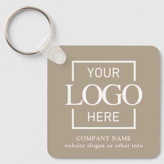 Zakelijk logo & QR-code merkpromotie Sleutelhanger (Voorkant)