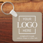 Zakelijk logo & QR-code merkpromotie Sleutelhanger (Voorkant)