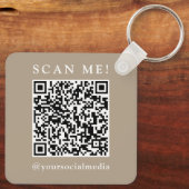 Zakelijk logo & QR-code merkpromotie Sleutelhanger (Achterkant)