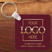 Zakelijk logo & QR-code merkpromotie Sleutelhanger (Voorkant)