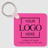 Zakelijk logo & QR-code merkpromotie Sleutelhanger (Voorkant)