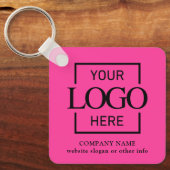 Zakelijk logo & QR-code merkpromotie Sleutelhanger (Voorkant)