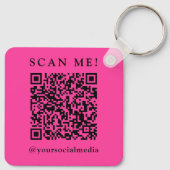 Zakelijk logo & QR-code merkpromotie Sleutelhanger (Achterkant)
