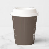 Zakelijk logo QR-code Modern bruin zakelijk Papieren Bekers (Rechts)