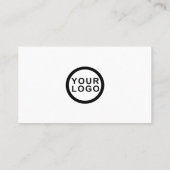 Zakelijk Logo QR Code Modern Wit Zakelijk Visitekaartje (Achterkant)