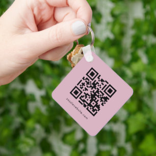 Zakelijk Logo QR-Code Monogram Social Media Sleutelhanger