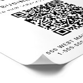 Zakelijk Logo QR Code Poster (Hoek)