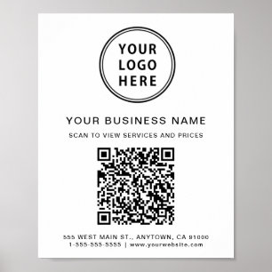 Zakelijk Logo QR Code Poster