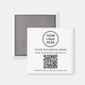 Zakelijk Logo QR Code Promotie Magneet (Voorkant / Achterkant)