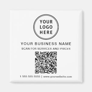 Zakelijk Logo QR Code Promotie Magneet