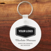 Zakelijk logo & QR-code promotioneel Sleutelhanger (Voorkant)