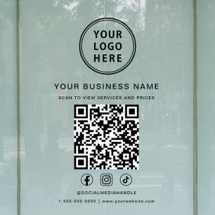 Zakelijk Logo QR Code Raamsticker