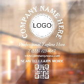 Zakelijk logo QR-code raamsticker voor auto's (Vel 2)