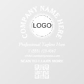 Zakelijk logo QR-code raamsticker voor auto's (Vel)